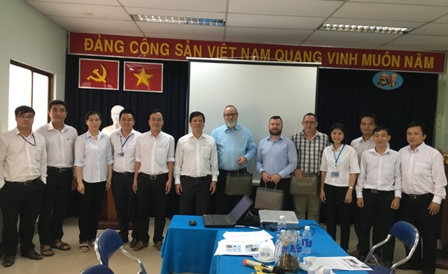 Đại diện X&iacute; nghiệp Truyền dẫn nước sạch tiếp đ&oacute;n đo&agrave;n l&agrave;m việc  &ldquo;Chương tr&igrave;nh gh&eacute;p đ&ocirc;i giữa Sawaco v&agrave; Seqwater&rdquo; đợt 2