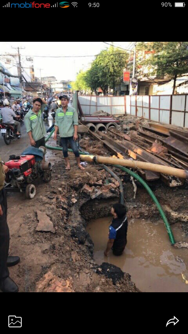 Thông báo về việc gián đoạn cung cấp nước tại khu vực quận 6